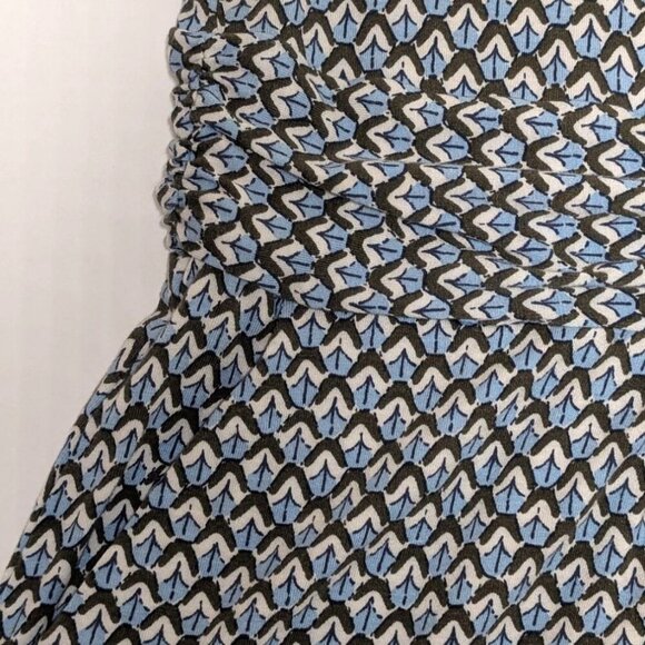 Boden Amelie Jersey Dress Womens UK 10R US 6R Blue Geometric Print Short Sleeve - Picture 6 of 6
